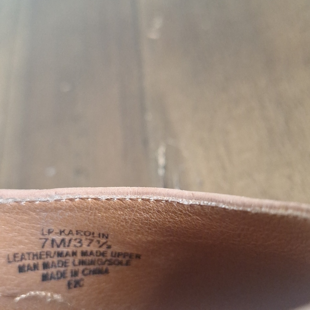 Lucky Brand Karolin Braided Ankle Strap Block Heel Pumps 7M - Picture 6 of 9